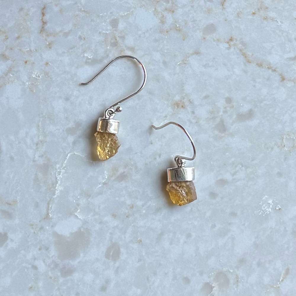NWOT Sundance Wild Sunshine Earrings, Citrine, Sterling Silver